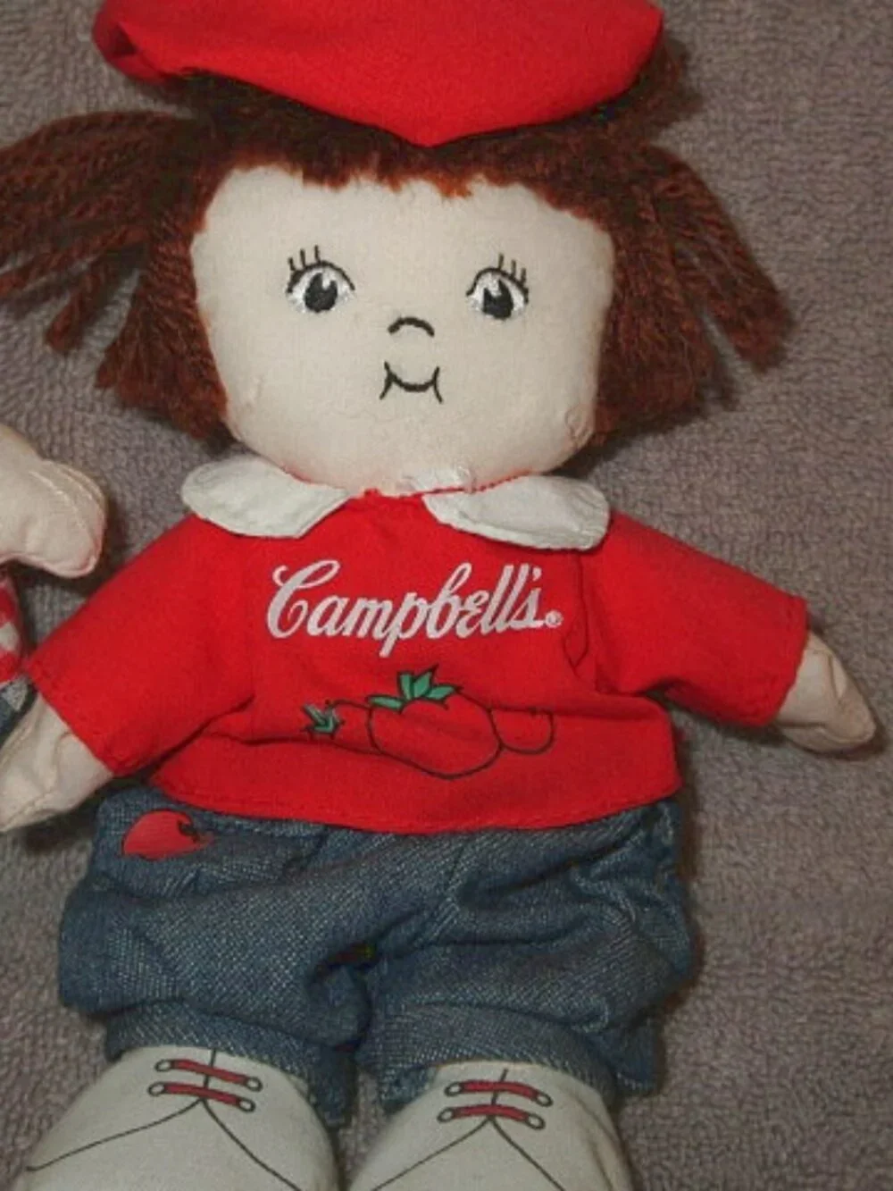 Vtg 90s Campbell's Soup Kids Dolls Set Of 2 Boy & Girl Countrycore Farm Kids 9